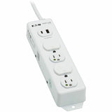 Eaton Tripp Lite Series Safe-IT UL 1363 Medical-Grade Power Strip, 4 Hospital-Grade Outlets, USB Charging, Safety Covers, Antimicrobial, 15 ft. Cord