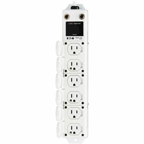 Eaton Tripp Lite Series Safe-IT UL 1363A Medical-Grade Power Strip for Patient Care Vicinities, 6 Hospital-Grade Outlets, Load Monitor, Safety Covers, Antimicrobial, 7 ft. (2.1 m) Cord