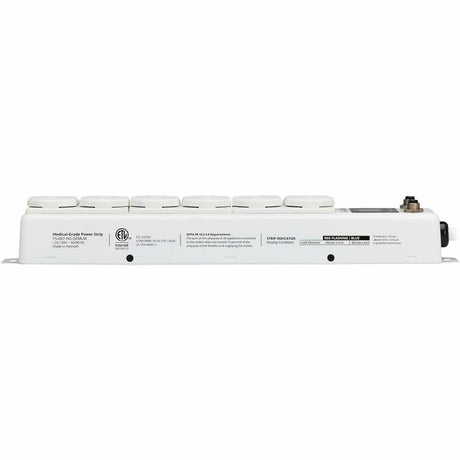 Eaton Tripp Lite Series Safe-IT UL 1363A Medical-Grade Power Strip for Patient Care Vicinities, 6 Hospital-Grade Outlets, Load Monitor, Safety Covers, Antimicrobial, 7 ft. (2.1 m) Cord