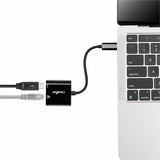 Rocstor Premium USB-C to Gigabit Ethernet with USB-C 100W Power Delivery PD 3.0 Adapter