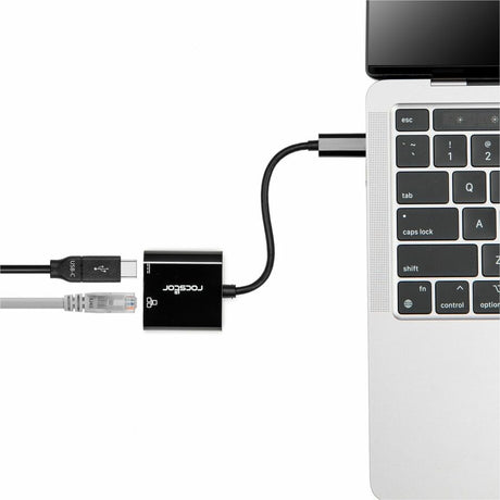 Rocstor Premium USB-C to Gigabit Ethernet with USB-C 100W Power Delivery PD 3.0 Adapter