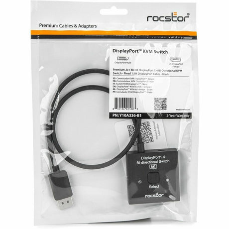 Rocstor Premium DisplayPort1.4 Bi-directional Switcher for 8K