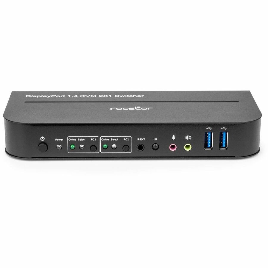 Rocstor Solid KVM SK05 DisplayPort 1.4 and USB 3.0 21 KVM Switch