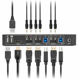 Rocstor Solid KVM SK05 DisplayPort 1.4 and USB 3.0 21 KVM Switch