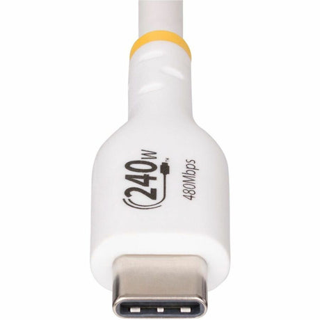 StarTech.com 3ft White USB-C Charging Cable, USB-IF Certified USB C Cable, 240W PD EPR, USB 2.0 Type-C Laptop Charger Cord, TPE Jacket