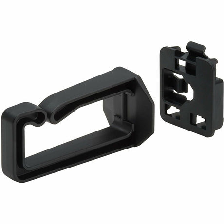 Eaton Tripp Lite Series Cable Management D-Rings for DIN Rails - Multi-Angle, 1U, Black, 2 Pack