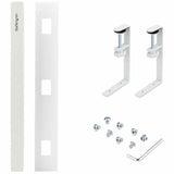 StarTech.com Under Desk Cable Management Tray, Length Adjustable, Clamp-On Installation, No Drilling Required, White