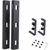 StarTech.com Under Desk Cable Management Tray, Length Adjustable, Clamp-On Installation, No Drilling Required, Black