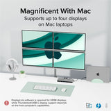 Plugable Thunderbolt 4 Dock for Quad Monitors 100W, Thunderbolt Docking Station