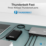Plugable Thunderbolt 4 Dock for Quad Monitors 100W, Thunderbolt Docking Station