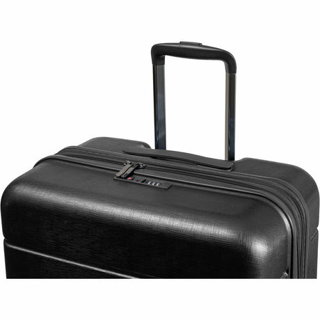 CHAMPS Linen Collection - 3-piece Hardside Luggage set - Black