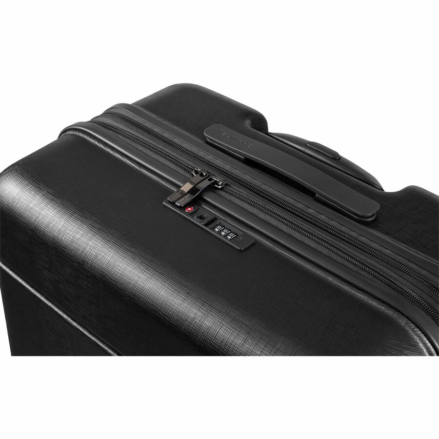 CHAMPS Linen Collection - 3-piece Hardside Luggage set - Black