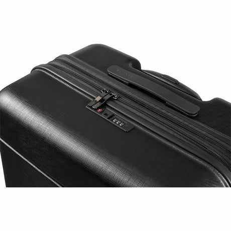 CHAMPS Linen Collection - 3-piece Hardside Luggage set - Black