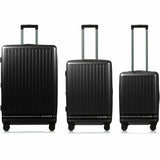 CHAMPS Fresh II Collection - 3-piece Hardside Luggage set - Black