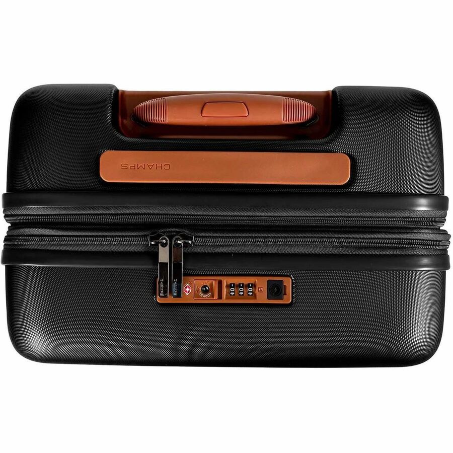 CHAMPS Vintage II Collection - 3-piece Hardside Luggage set - Black