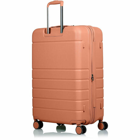 CHAMPS Linen Collection - 3-piece Hardside Luggage set - Coral