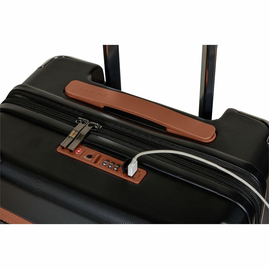CHAMPS Vintage Air Collection - 3-piece Hardside Luggage set - Black