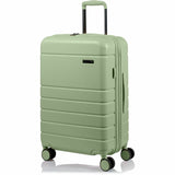 CHAMPS Linen Collection - 3-piece Hardside Luggage set - Green