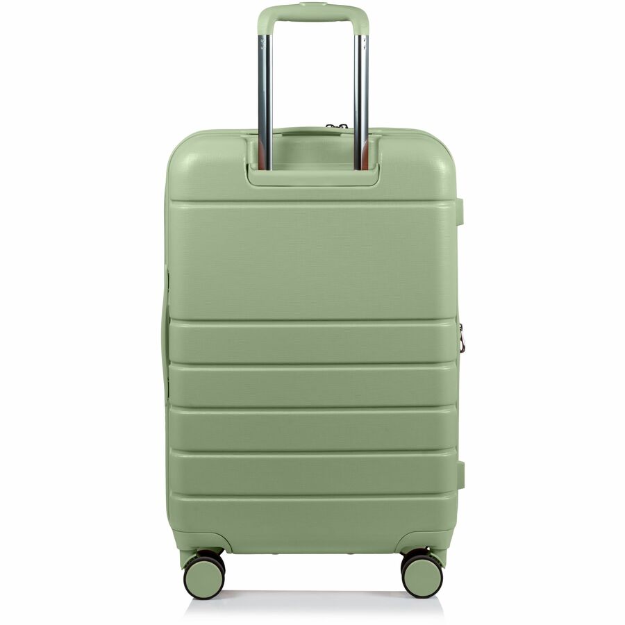 CHAMPS Linen Collection - 3-piece Hardside Luggage set - Green