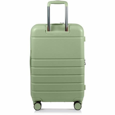 CHAMPS Linen Collection - 3-piece Hardside Luggage set - Green