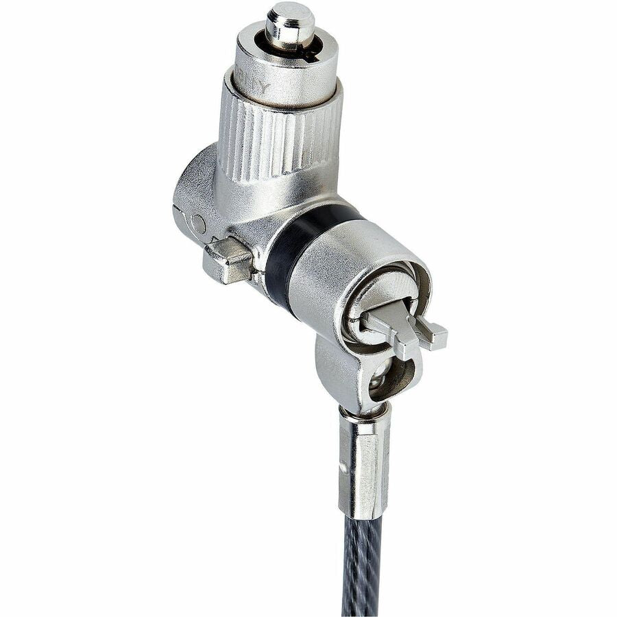 StarTech.com 3-in-1 Universal Laptop Lock 6.6ft, Master Keyed Locking Cable, Security Cable, Compatible w/Noble Wedge&reg;/Nano/K-Slot