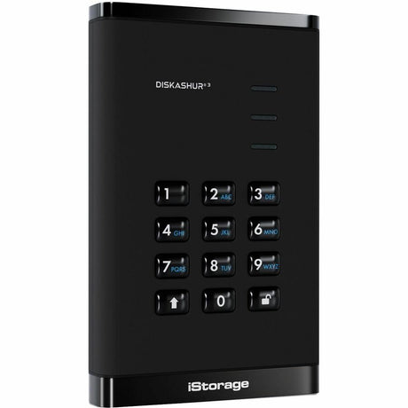 iStorage diskAshur3 500 GB Portable Hard Drive | Black | Incorporated Common Criteria EAL 5+ | PIN protected | AES 256-bit Full Disk Hardware Encryption | Dust/Water Resistant | TAA Compliant