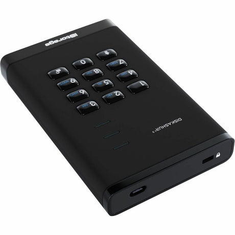 iStorage diskAshur3 4 TB Portable Solid State Drive | Black | Incorporated Common Criteria EAL 5+ | PIN protected | AES 256-bit Full Disk Hardware Encryption | Dust/Water Resistant | TAA Compliant