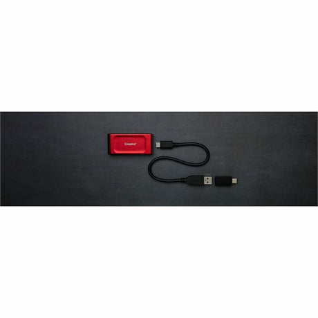 Kingston XS1000 1 TB Portable Solid State Drive - External - Red