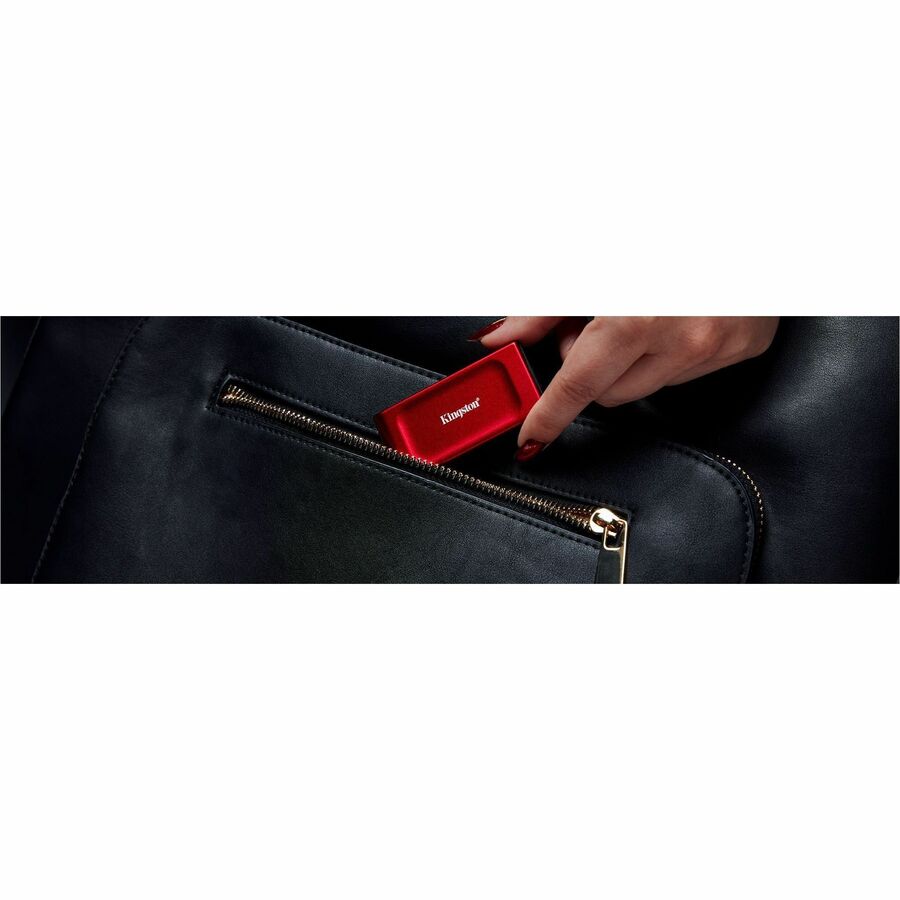 Kingston XS1000 1 TB Portable Solid State Drive - External - Red