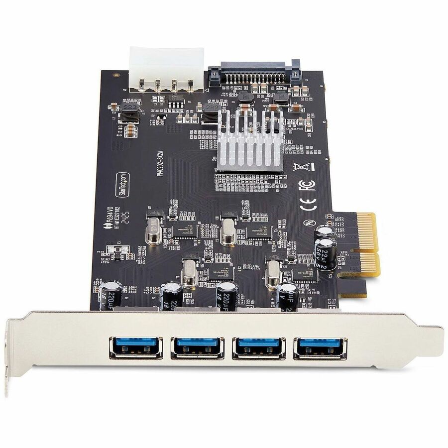 StarTech.com 4-Port USB PCIe Card, USB 3.2 5Gbps, PCI Express Expansion Card with 4x Independent USB Controllers, 4x USB-A Ports