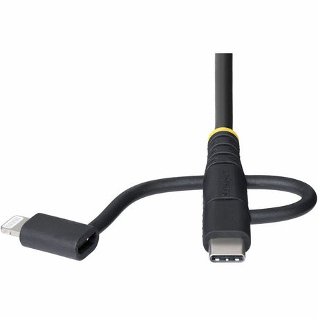 StarTech.com 3.3ft (1m) Rugged USB Multi Charging Cable, USB to Lightning/Micro-USB/Type-C, Apple MFi, Aramid Jacket, 3-in-1 Charger Cord