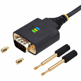 StarTech.com 6.6ft (2m) USB to Serial Adapter Cable, COM Retention, FTDI, DB9 RS232, Interchangeable DB9 Screws/Nuts, Windows/macOS/Linux