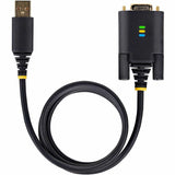 StarTech.com 6.6ft (2m) USB to Serial Adapter Cable, COM Retention, FTDI, DB9 RS232, Interchangeable DB9 Screws/Nuts, Windows/macOS/Linux