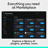 Logitech MX Creative Console, Programmable Keypad With 9 Customizable LCD Keys and Control Dial for Graphic Design, Video Editing, Photography, use with Adobe, Zoom, Spotify and more (Graphite)