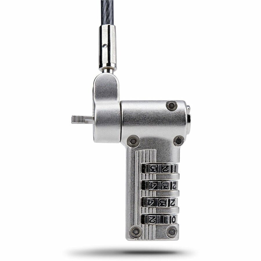 StarTech.com Universal Laptop Cable Lock 6.6ft, Serialized Combo Security Cable For Notebook, Compatible w/Noble Wedge&reg;/Nano/K-Slot