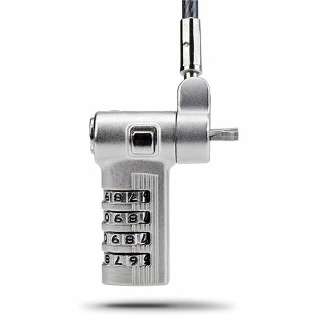 StarTech.com Universal Laptop Cable Lock 6.6ft, Serialized Combo Security Cable For Notebook, Compatible w/Noble Wedge&reg;/Nano/K-Slot