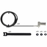 StarTech.com Universal Laptop Cable Lock 6.6ft, Serialized Combo Security Cable For Notebook, Compatible w/Noble Wedge&reg;/Nano/K-Slot