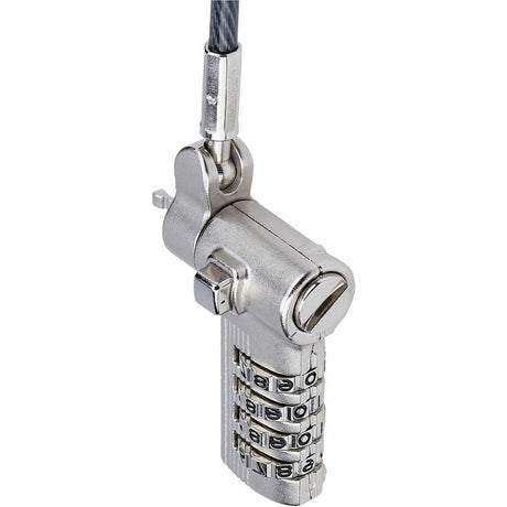 StarTech.com Universal Laptop Cable Lock 6.6ft, Serialized Combo Security Cable For Notebook, Compatible w/Noble Wedge&reg;/Nano/K-Slot