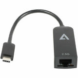 V7 2.5G Ethernet Adapter USB-C Male to RJ45 Female Black