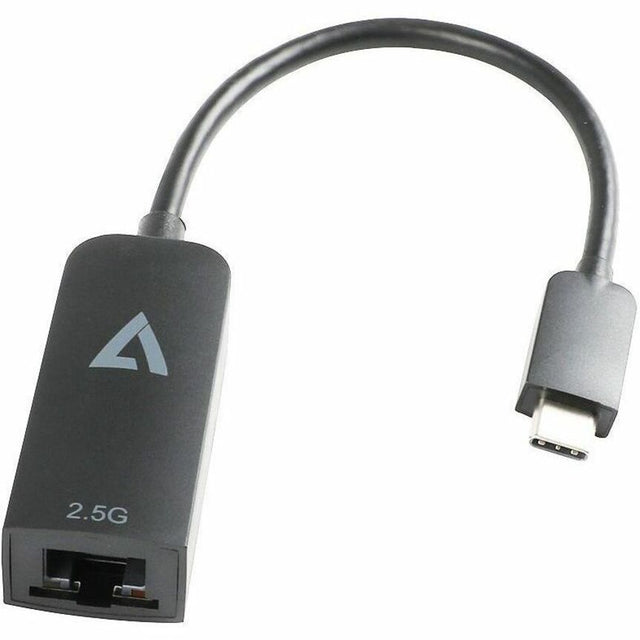 V7 2.5G Ethernet Adapter USB-C Male to RJ45 Female Black