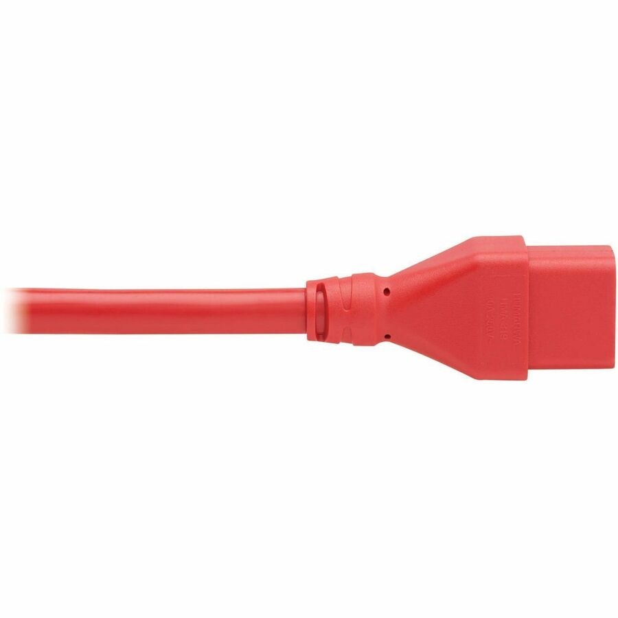 Eaton Tripp Lite Series Power Extension Cord, C20 to C19 - Heavy-Duty, 20A, 250V, 12 AWG, 2 ft. (0.6 m), Red