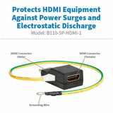 Eaton Tripp Lite Series In-Line HDMI Surge Protector - 4K 60 Hz, HDCP, IEC Compliant, TAA