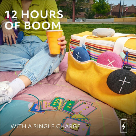 ULTIMATE EARS MINIROLL Ultra-Portable Waterproof Bluetooth Speaker, Big Bass, IP67 Dustproof, 131 ft (40 m) Range - Calming Pink