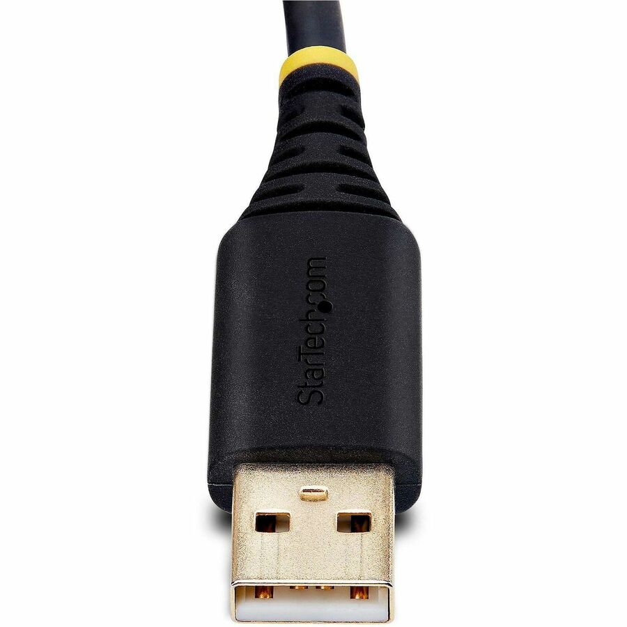 StarTech.com 6.6ft/2m USB to Null Modem Serial Adapter Cable, COM Retention, FTDI, RS232, Changeable DB9 Screws/Nuts, Windows/macOS/Linux