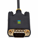 StarTech.com 6.6ft/2m USB to Null Modem Serial Adapter Cable, COM Retention, FTDI, RS232, Changeable DB9 Screws/Nuts, Windows/macOS/Linux