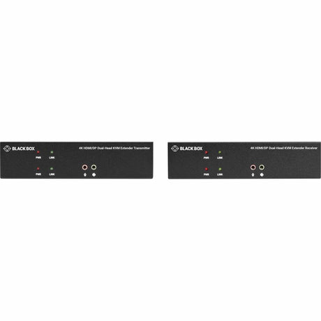 Black Box KVX Series KVM Extender Kit over Fiber - 4K, Dual-Monitor, HDMI/DisplayPort, USB 2.0, Serial, Audio, Local Video