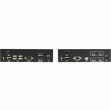 Black Box KVX Series KVM Extender Kit over Fiber - 4K, Dual-Monitor, HDMI/DisplayPort, USB 2.0, Serial, Audio, Local Video