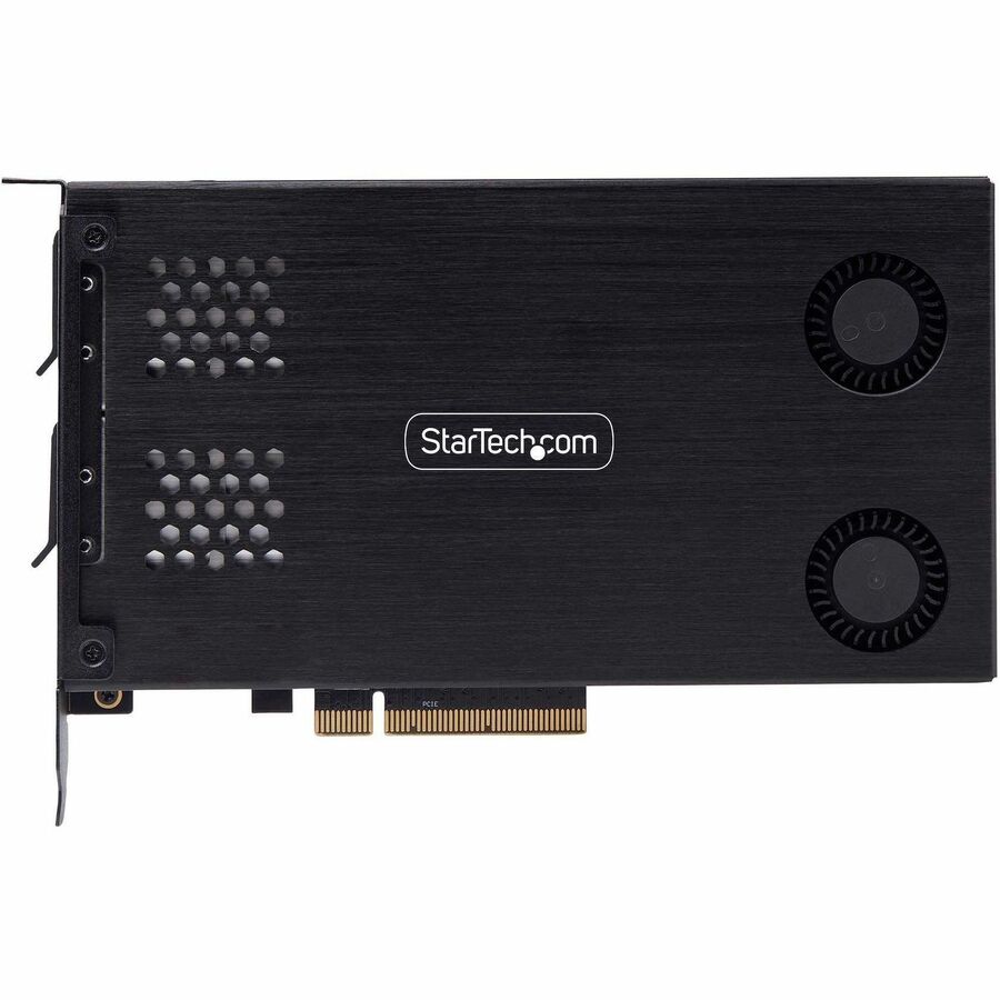 StarTech.com Dual-Bay M.2 NVMe SSD to PCIe x8 Removable Mobile Rack; Bifurcation Required; Tool-less Installation, PCIe Hot-Swap Drive Bay