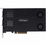 StarTech.com Dual-Bay M.2 NVMe SSD to PCIe x8 Removable Mobile Rack; Bifurcation Required; Tool-less Installation, PCIe Hot-Swap Drive Bay