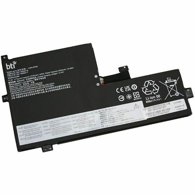 BTI 5B11B36309-BTI 11.4V 42WHR LI-ION BATTERY 5B11B36309, L20L3PG2, 5B11B36314, 5B11B36317, SB11B36322, L20D3PG2, SB11B36318, L20M3PG2, SB11B36316, CHROMEBOOK 500E GEN 3, 500E GEN 3 82JB, 500E GEN 3 82JC, 100E 2ND GEN MTK 2, 100E 2ND GEN MTK 2 82Q3, 100E